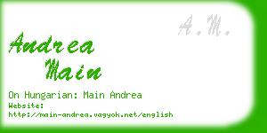 andrea main business card